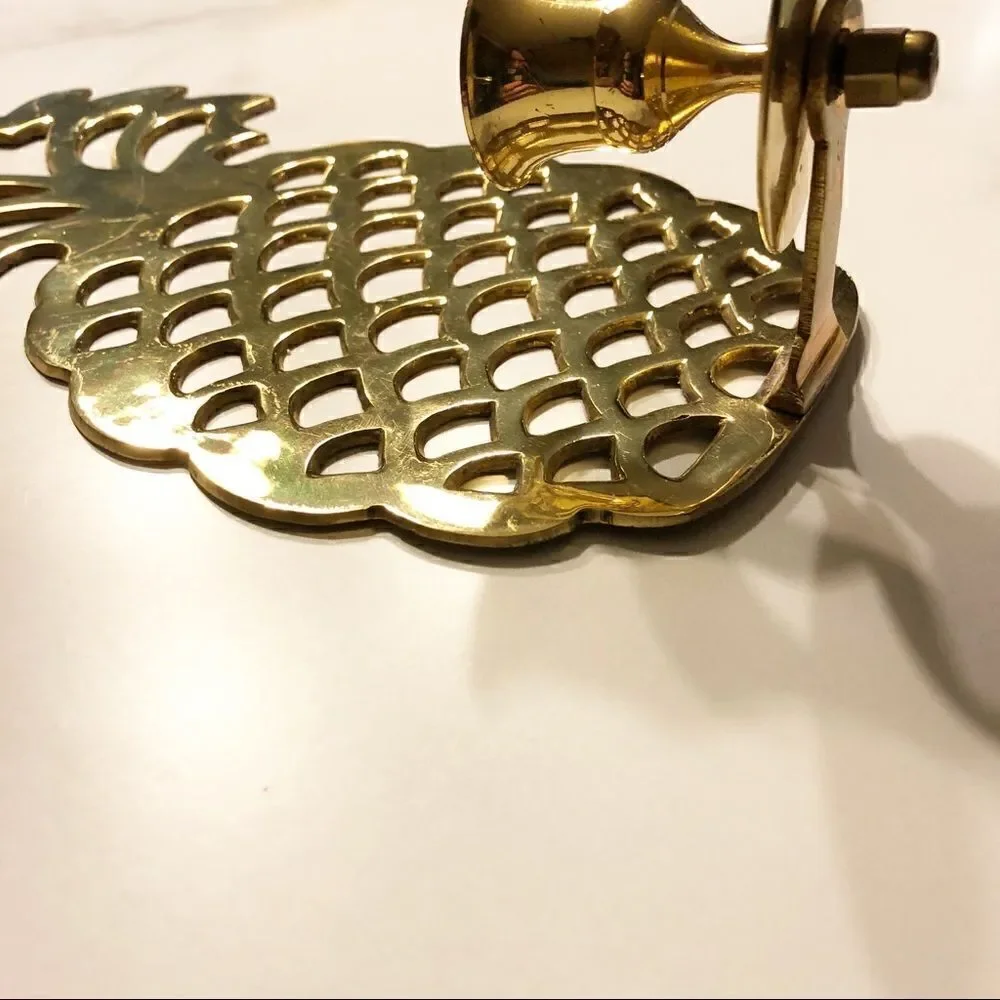Vintage Gold Pineapple Wall Candle Holder Sconce